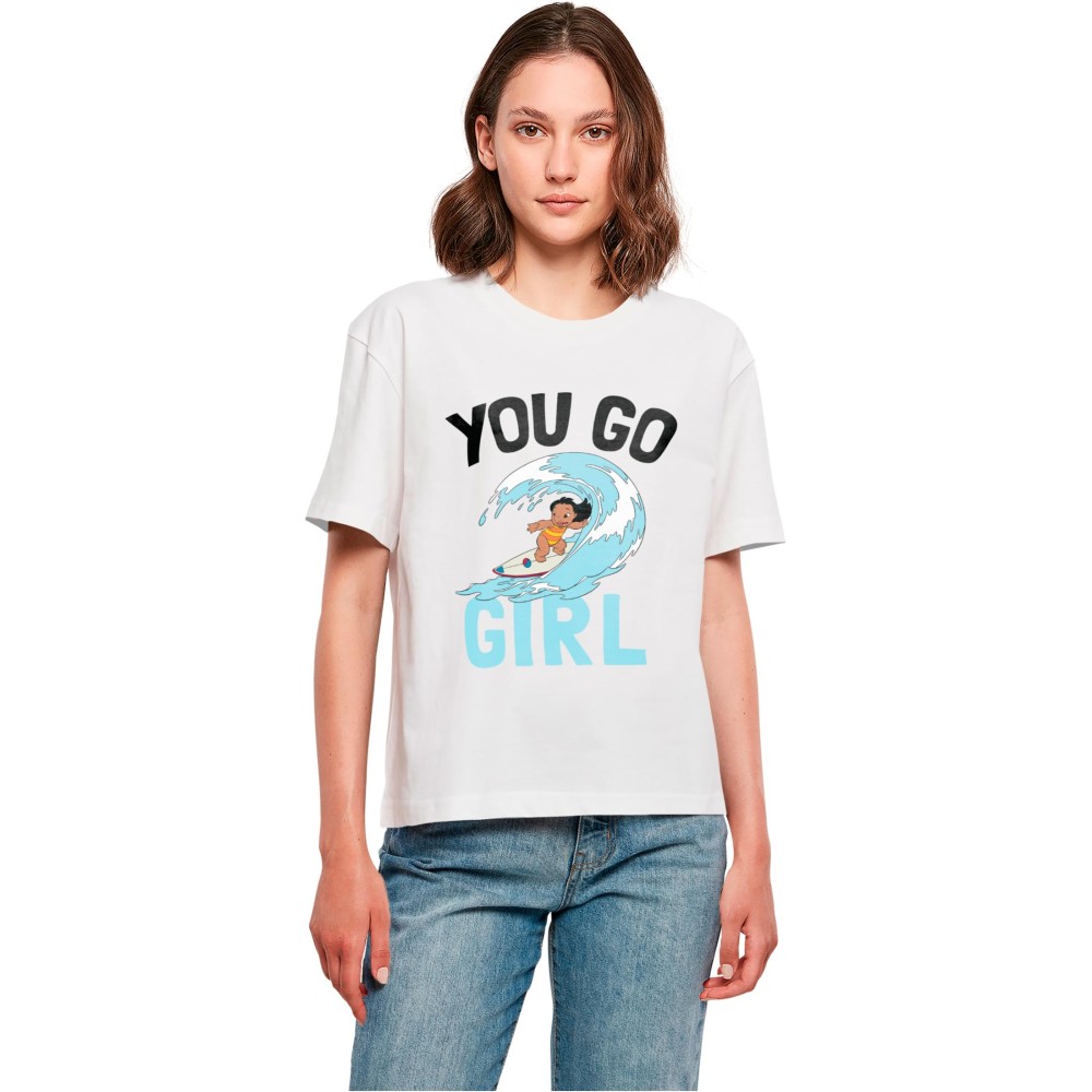 Merchcode Disney Lilo & Stitch - You Go Girl Tshirt Femme - Blanc